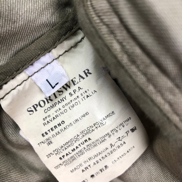 Stone Island Lino Flax Multi Pocket Jacket, Size Large