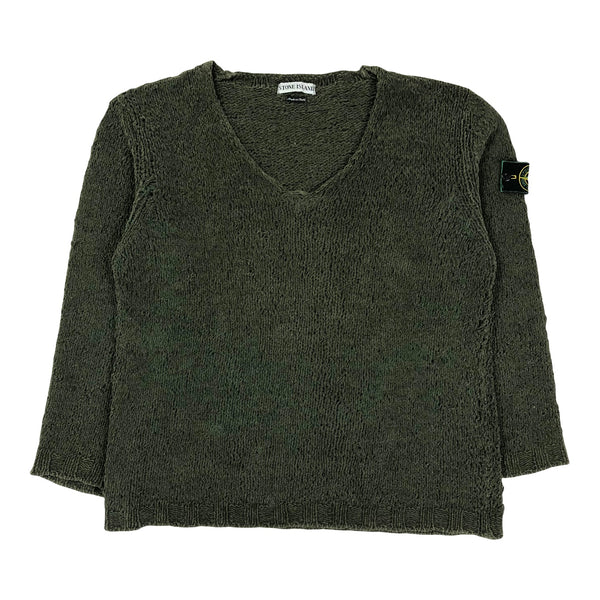Vintage Stone Island Green Edge Knit, Size Large