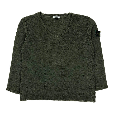 Vintage Stone Island Green Edge Knit, Size Large