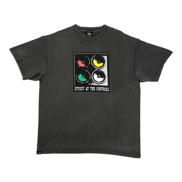 Vintage Stussy At The Controls T-Shirt, Size Large