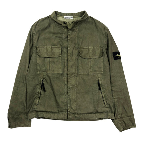 Stone Island Lino Flax Multi Pocket Jacket, Size Large