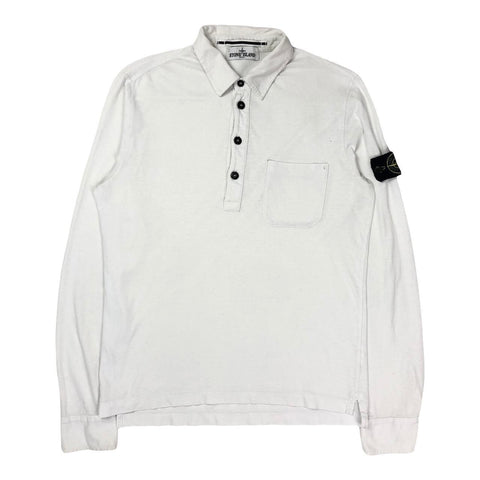 Stone Island Longsleeve Polo Shirt, Size Medium
