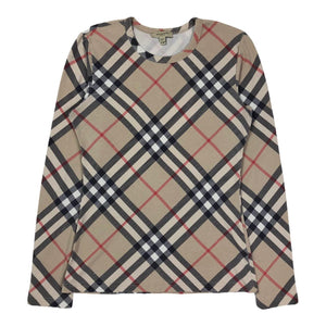 Burberry Nova Check Top, Size Medium