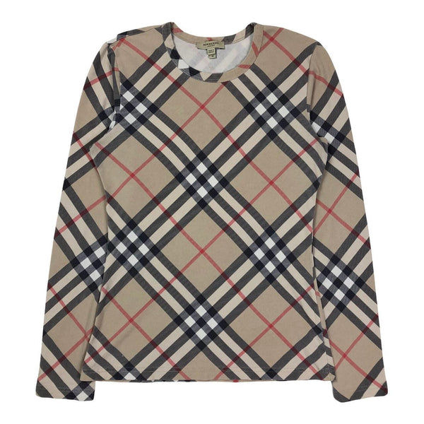 Burberry Nova Check Top, Size Medium