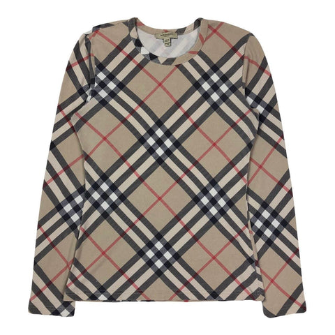 Burberry Nova Check Top, Size Medium