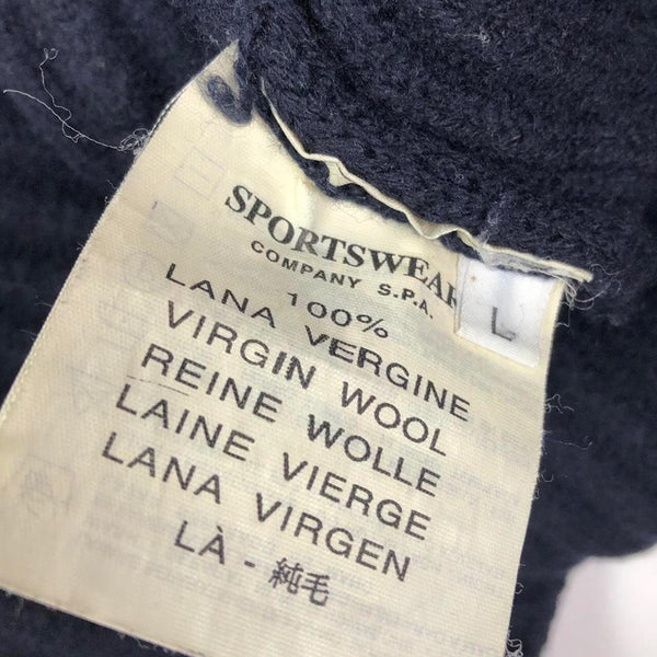 Vintage 90s Stone Island Green Edge Knit, Size Small