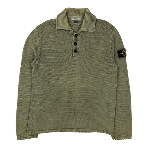 Vintage Stone Island Green Edge Knit, Size Large